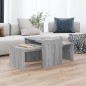 vidaXL Set mesa de centro madera contrachapada gris Sonoma 100x48x40cm vidaXL Set mesa de centro madera contrachapada gris Sonoma 100x48x40cm