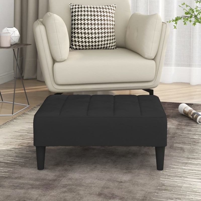 vidaXL Reposapiés de terciopelo negro 78x56x32 cm vidaXL Reposapiés de terciopelo negro 78x56x32 cm