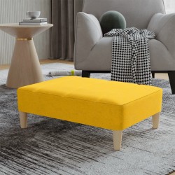 vidaXL Reposapiés de tela amarillo 78x56x32 cm