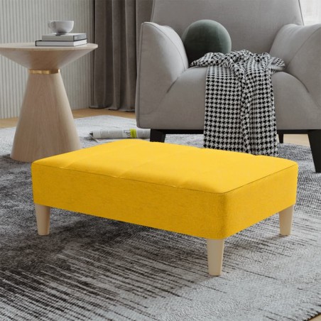 vidaXL Reposapiés de tela amarillo 78x56x32 cm