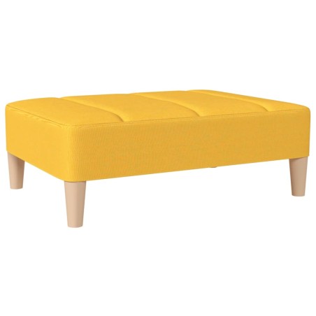 vidaXL Reposapiés de tela amarillo 78x56x32 cm
