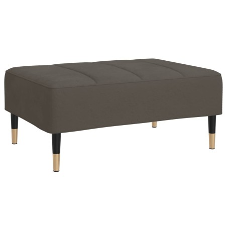vidaXL Taburete de terciopelo gris oscuro 78x56x32 cm