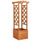 vidaXL Jardinera enrejada con arco madera de abeto 49x39x130 cm vidaXL Jardinera enrejada con arco madera de abeto 49x39x130 cm
