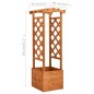 vidaXL Jardinera enrejada con arco madera de abeto 49x39x130 cm vidaXL Jardinera enrejada con arco madera de abeto 49x39x130 cm