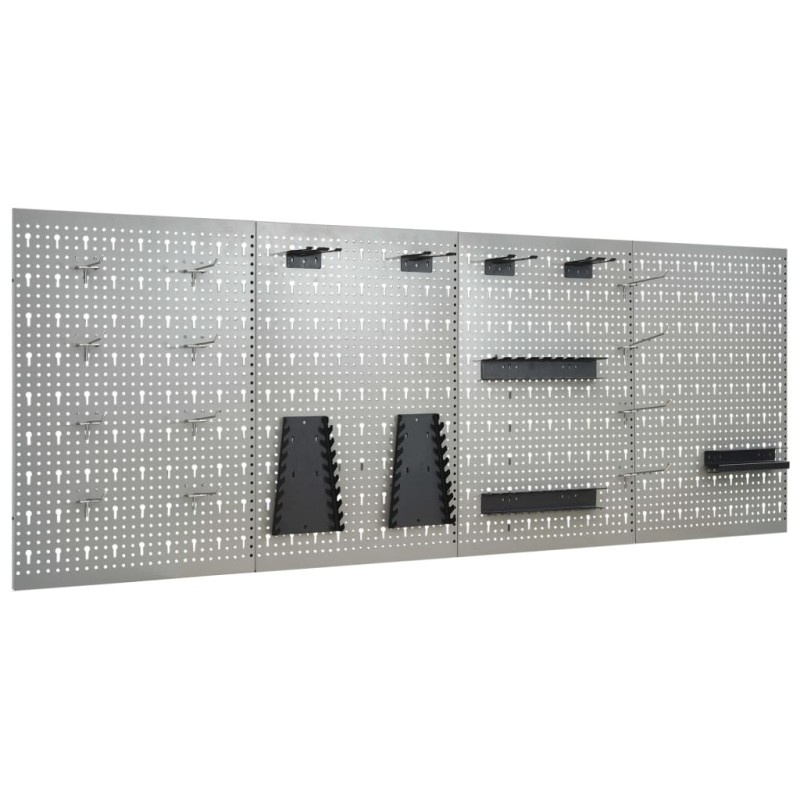 vidaXL Tableros de clavijas para pared 4 unidades acero 40x58 cm vidaXL Tableros de clavijas para pared 4 unidades acero 40x58 cm