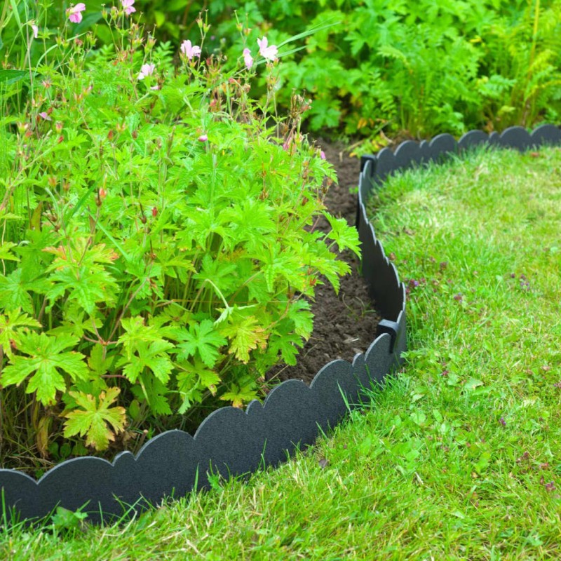 Nature Bordura decorativa de jardín negro 0,13x12 m 3 mm Nature Bordura decorativa de jardín negro 0,13x12 m 3 mm