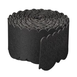 Nature Bordura decorativa de jardín negro 0,13x12 m 3 mm