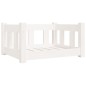 vidaXL Cama para perros madera maciza de pino blanca 55,5x45,5x28 cm vidaXL Cama para perros madera maciza de pino blanca 55,5x45,5x28 cm