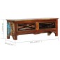 vidaXL Mueble para la TV madera maciza reciclada 120x30x40 cm