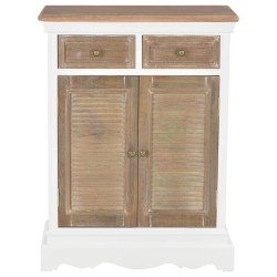 vidaXL Aparador de madera maciza blanco 60x30x80 cm