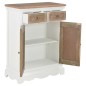 vidaXL Aparador de madera maciza blanco 60x30x80 cm vidaXL Aparador de madera maciza blanco 60x30x80 cm