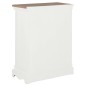 vidaXL Aparador de madera maciza blanco 60x30x80 cm vidaXL Aparador de madera maciza blanco 60x30x80 cm