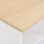 vidaXL Mesa alta de bar blanco y roble Sonoma 60x60x110 cm