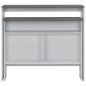 vidaXL Mesa de bar con 2 tableros blanco y gris 130x40x120 cm vidaXL Mesa de bar con 2 tableros blanco y gris 130x40x120 cm