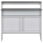 vidaXL Mesa de bar con 2 tableros blanco y gris 130x40x120 cm vidaXL Mesa de bar con 2 tableros blanco y gris 130x40x120 cm