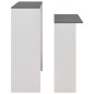 vidaXL Mesa de bar con 2 tableros blanco y gris 130x40x120 cm vidaXL Mesa de bar con 2 tableros blanco y gris 130x40x120 cm