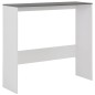 vidaXL Mesa de bar con 2 tableros blanco y gris 130x40x120 cm vidaXL Mesa de bar con 2 tableros blanco y gris 130x40x120 cm