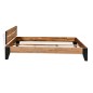 vidaXL Estructura de cama de madera maciza de acacia acero 152x203 cm vidaXL Estructura de cama de madera maciza de acacia acero 152x203 cm