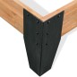 vidaXL Estructura de cama de madera maciza de acacia acero 152x203 cm vidaXL Estructura de cama de madera maciza de acacia acero 152x203 cm