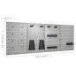 vidaXL Tableros de clavijas para pared 4 unidades acero 40x58 cm vidaXL Tableros de clavijas para pared 4 unidades acero 40x58 cm