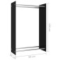 vidaXL Leñero de vidrio negro 80x35x120 cm vidaXL Leñero de vidrio negro 80x35x120 cm