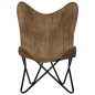 vidaXL Silla Butterfly mariposa de lona gris topo vidaXL Silla Butterfly mariposa de lona gris topo