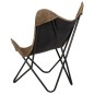 vidaXL Silla Butterfly mariposa de lona gris topo vidaXL Silla Butterfly mariposa de lona gris topo