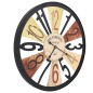 vidaXL Reloj de pared de metal multicolor 60 cm vidaXL Reloj de pared de metal multicolor 60 cm