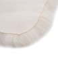 vidaXL Alfombra de piel de oveja blanco 60x180 cm 