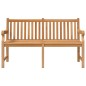 vidaXL Banco de jardín de madera maciza de teca 150 cm vidaXL Banco de jardín de madera maciza de teca 150 cm