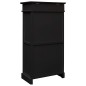 vidaXL Mueble zapatero de madera de Paulownia negro 50x28x98 cm vidaXL Mueble zapatero de madera de Paulownia negro 50x28x98 cm