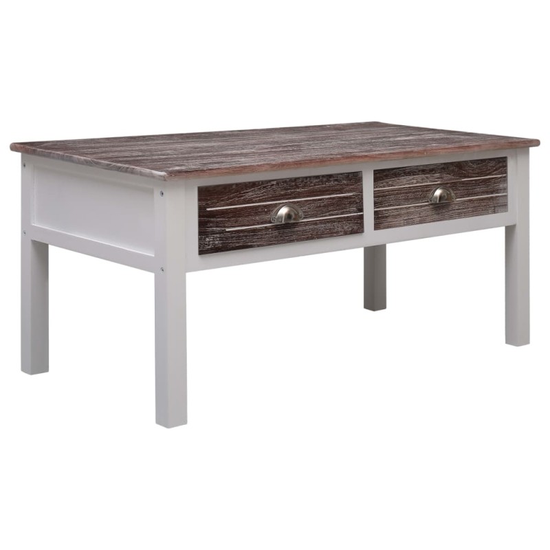 vidaXL Mesa de centro de madera marrón 100x50x45 cm vidaXL Mesa de centro de madera marrón 100x50x45 cm