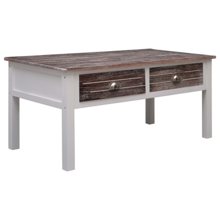 vidaXL Mesa de centro de madera marrón 100x50x45 cm