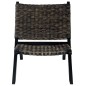 vidaXL Silla de ratán kubu natural y madera maciza de caoba negro vidaXL Silla de ratán kubu natural y madera maciza de caoba negro