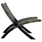 vidaXL Silla de ratán kubu natural y madera maciza de caoba negro vidaXL Silla de ratán kubu natural y madera maciza de caoba negro