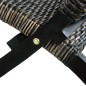 vidaXL Silla de ratán kubu natural y madera maciza de caoba negro vidaXL Silla de ratán kubu natural y madera maciza de caoba negro
