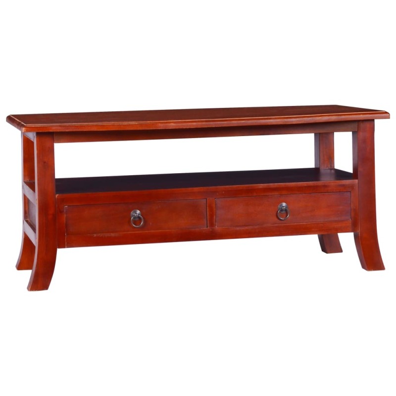 vidaXL Mesa de centro clásica madera maciza caoba marrón 90x50x40 cm vidaXL Mesa de centro clásica madera maciza caoba marrón 90x50x40 cm