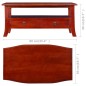vidaXL Mesa de centro clásica madera maciza caoba marrón 90x50x40 cm vidaXL Mesa de centro clásica madera maciza caoba marrón 90x50x40 cm