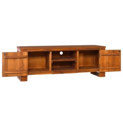 vidaXL Mueble para TV madera maciza de teca 110x30x40 cm 