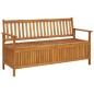 vidaXL Banco de almacenaje de jardín madera maciza acacia 148 cm vidaXL Banco de almacenaje de jardín madera maciza acacia 148 cm