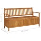 vidaXL Banco de almacenaje de jardín madera maciza acacia 148 cm vidaXL Banco de almacenaje de jardín madera maciza acacia 148 cm