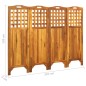 vidaXL Biombo de 4 paneles madera maciza de acacia 161x2x120 cm vidaXL Biombo de 4 paneles madera maciza de acacia 161x2x120 cm