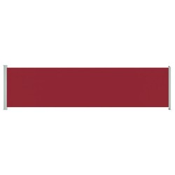 vidaXL Toldo lateral retráctil para patio rojo 600x160 cm