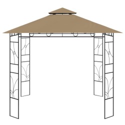 vidaXL Cenador gris taupé 3x3x2,7 m 160 g/m²