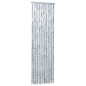 vidaXL Cortina mosquitera blanco y gris chenilla 56x200 cm vidaXL Cortina mosquitera blanco y gris chenilla 56x200 cm