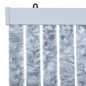 vidaXL Cortina mosquitera blanco y gris chenilla 56x200 cm vidaXL Cortina mosquitera blanco y gris chenilla 56x200 cm