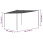 vidaXL Cenador con tejado inclinado antracita 180 g/㎡ 400x400x270 cm vidaXL Cenador con tejado inclinado antracita 180 g/㎡ 400x400x270 cm