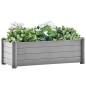 vidaXL Arriate de jardín PP gris piedra 100x43x35 cm