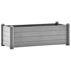 vidaXL Arriate de jardín PP gris piedra 100x43x35 cm