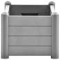 vidaXL Arriate de jardín PP gris piedra 100x43x35 cm
